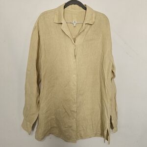 120% Lino Women's Button Down Shirt Size 42/ Us S